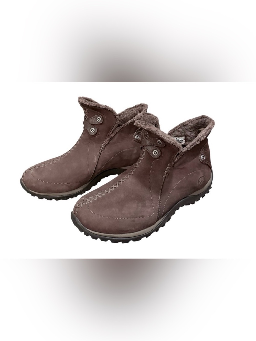 Sorel Nicolet Thinsulate women’s 7 suede shearling brown winter waterproof boots